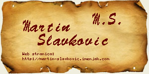 Martin Slavković vizit kartica
